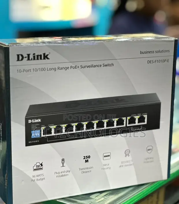 D-Link 10-Port PoE Smart Switch (DES-F1010P-E) - 1