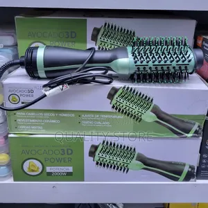 Electric Adjustable Avocado 3D Hair Brush 2-in-1