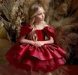 3Pommes Girls Red Dress (3-5Y, 6-9Y, 2-3Y) - 1