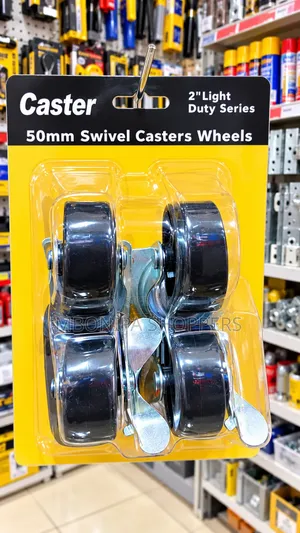 50mm 2-Inch Swivel Caster Wheels - 4-Piece Light Duty Set