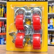 Master 40mm Swivel Caster Wheels - 4-Piece Light Duty Set - 1