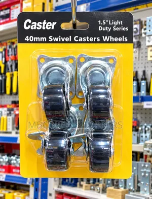 40mm Swivel Caster Wheels - 4-Piece Light Duty Set