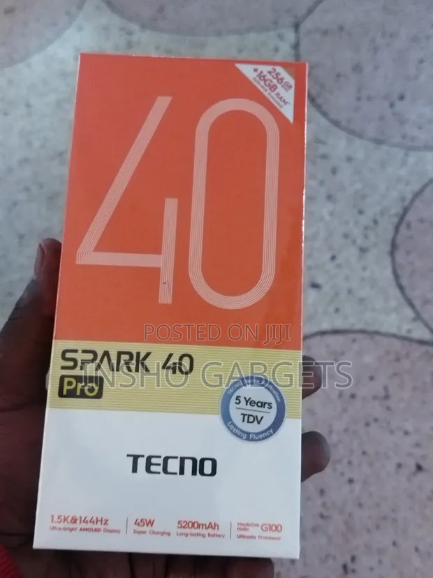New Tecno Spark 40 Pro 128GB Black - 1