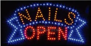 CH-029 Nails Open LED Sign