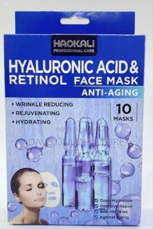 Haokali Professional Care Hyaluronic Acid & Retinol Face Mask Set