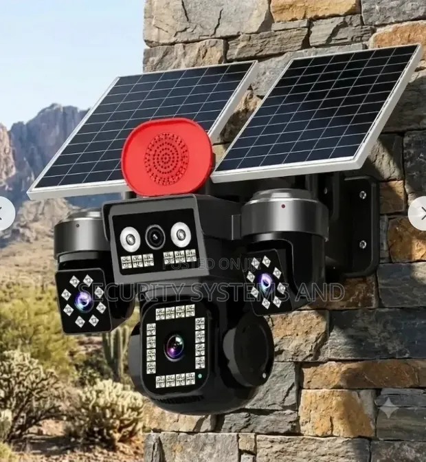 4 Lens Solar Smart Camera with Night Vision & Motion Sensor - 1