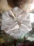 Hexagonal Marble Table with Copper & Grey Epoxy - 1