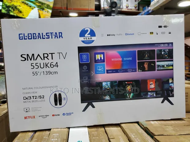 Globalstar 55-Inch Smart TV with 2 Remotes & 2-Year Warranty - 1