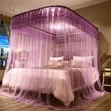 Two Stand Rail Net Mosquito Net 6x6 Purple - 1