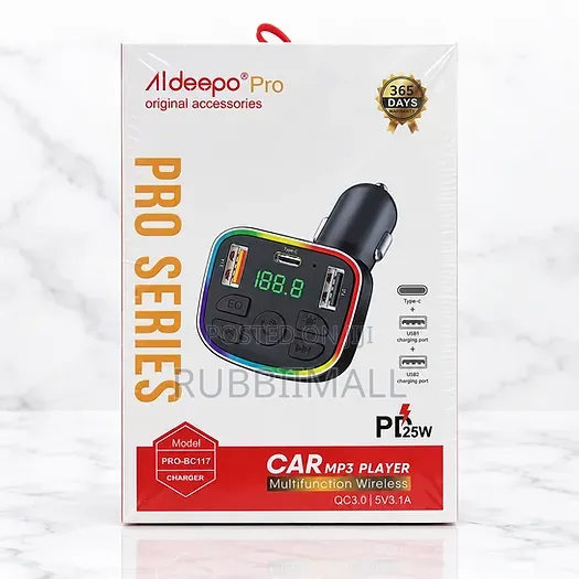 Aldeepo Pro Series Car MP3 Player & Fast Charger (PRO-BC117) - 1