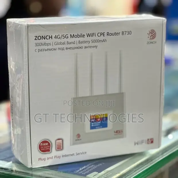 Zonch 4G/5G Mobile Router with Built-in Battery - 1