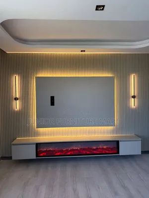 Modern TV Wall Mount with Fireplace