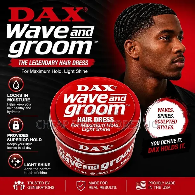 Dax Wave & Groom Hair Dress - Maximum Hold, Light Shine (99g) - 1