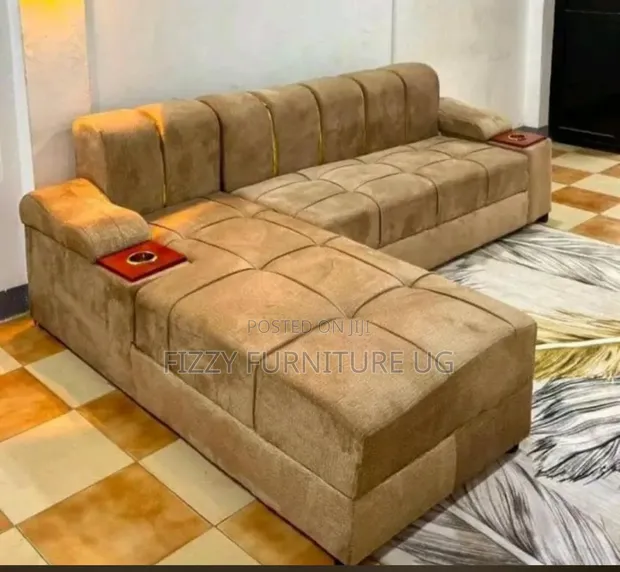 6 Seater L Shaped Sofa - Brand New - 1
