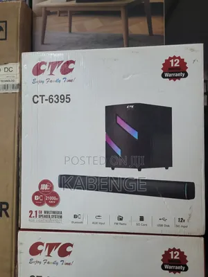 CTC CT-6395 2.1 Channel Multimedia Soundbar with Subwoofer