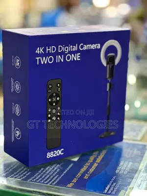 4K HD Digital Camera with Ring Light