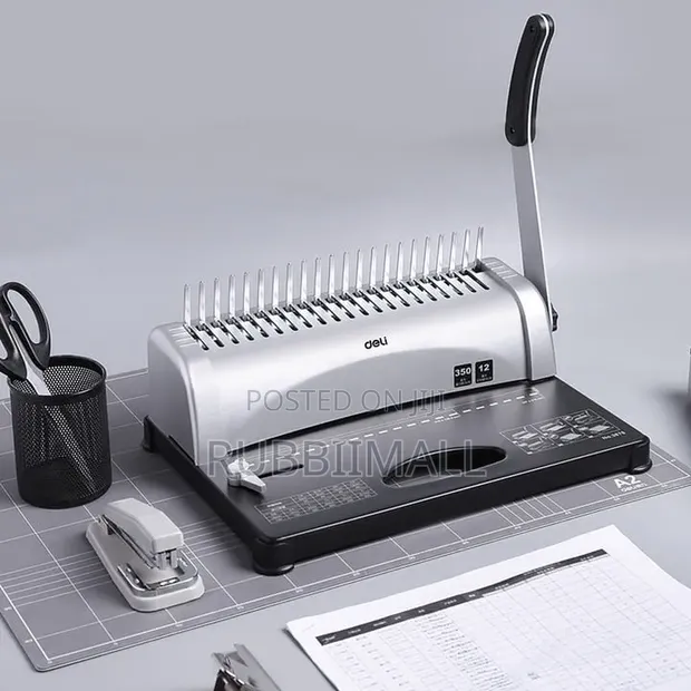Comb Binding Machine 12 Sheets A4 Metal - 1