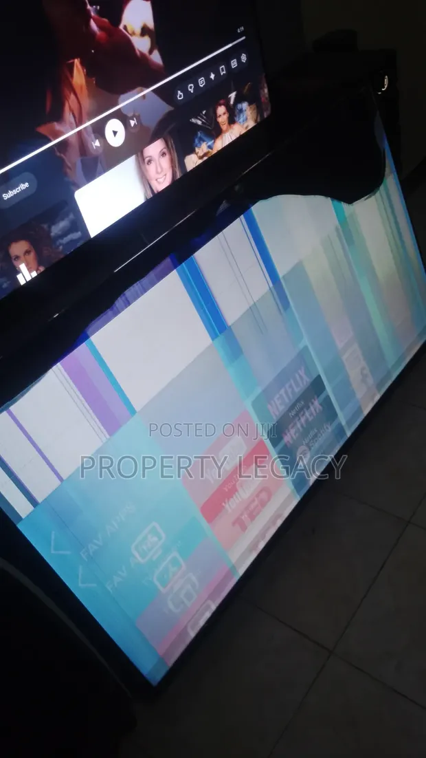 65 Inch Smart TV - Broken Screen - 1