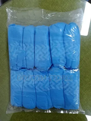100pcs Pack Blue Disposable Non-Woven Shoe Covers