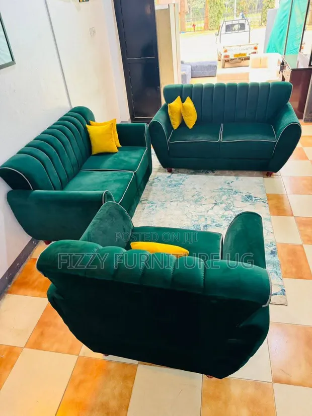 5 Seater Sofa - Brand New, Green - 1