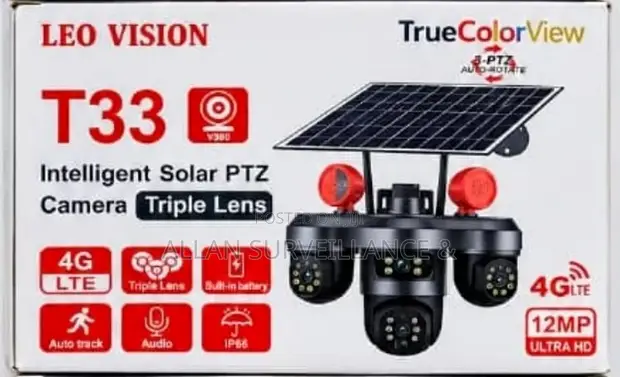 4G Triple Lens Solar PTZ Camera T33 - 1