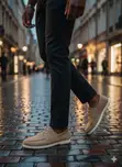 Men's Suede Driving Loafer Shoes - 1