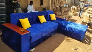 Brand New 6 Seater Blue L-Shaped Sofa