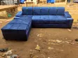 Brand New 6 Seater Blue L-Shaped Sofa - 2