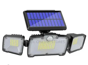 3-Head Solar Motion Sensor Wall Light with Remote
