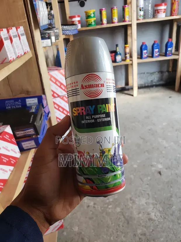 Asmaco Metallic Silver Spray Paint - 1
