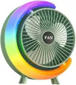 USB Desk Fan - Silent, Powerful, 3-Speed, RGB Lights - 1