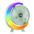 USB Desk Fan - Silent, Powerful, 3-Speed, RGB Lights - 4