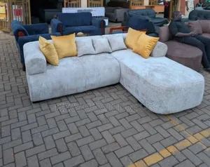 L-Shaped Sofa - Velvet Fabrics