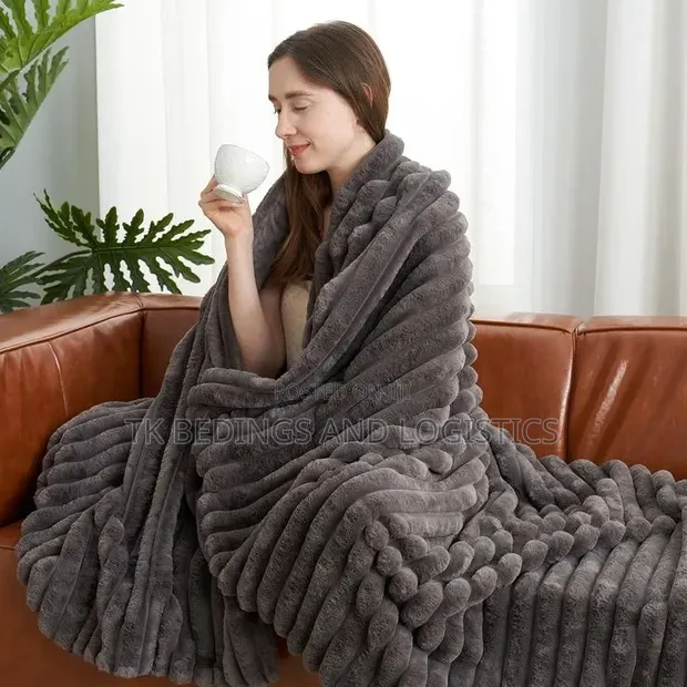 Soft Grey Heavy Blanket - 1