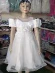 Girls White Party Dress (6-12 Years) - 2