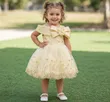 Kids/Girls Gold Party Dress - 1