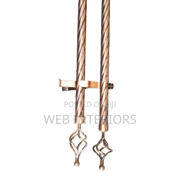 Twisted Curtain Rods - Brand New - 1