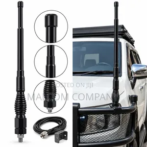 Heavy Duty Vehicle Whip Antenna - Black
