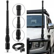 Heavy Duty Vehicle Whip Antenna - Black - 1