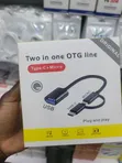 2-in-1 Type-C & Micro USB OTG Adapter Cable - 1