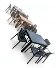 Premium Rattan Outdoor Dining Table and Chairs Set - 2