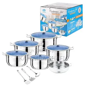 Duo Le Bao 14-Piece Heavy Stainless Steel Cookware Set (30-38cm)