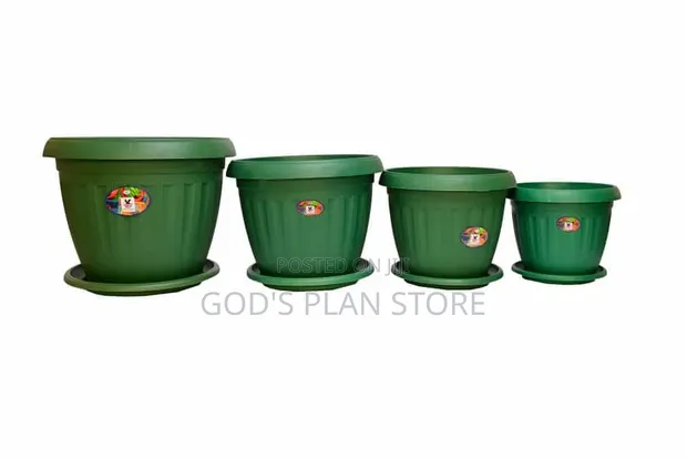 VIP Plated Base Plastic Flower Pots - 1