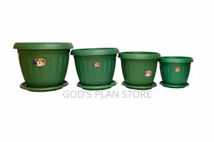 VIP Plated Base Plastic Flower Pots