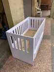Unisex Baby Crib with Storage Drawer - White - 3