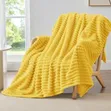Soft Stylish Yellow Throw Blanket - 1