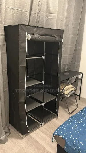 Two Column Metallic Wardrobe - Gray