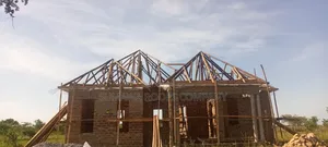 Round Pole Site Setting (Kalitunsi) - Sumawa Roofs Company