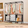 Freestanding Metal Garment Rack - 3 Column - 1