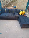 Brand New 6 Seater L Shaped Sofa - Black - 2